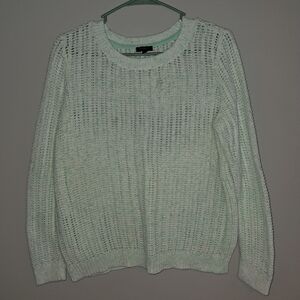 Talbots Mint Green Open Knit Sweater